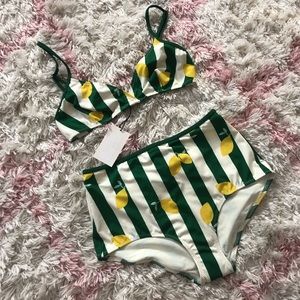 NWT Solid & Striped Brigette Lemon Bikini S/M